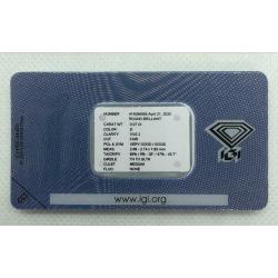 Diamant: 0.07 carat - Rond Brillant - D - VVS2 - IGI