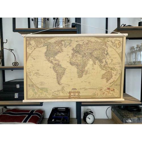 Belle carte du monde / Carte / Affiche scolaire / 80x50 cm