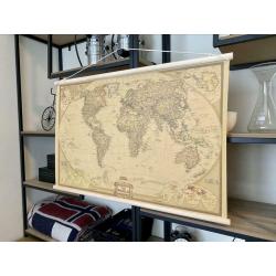 Belle carte du monde / Carte / Affiche scolaire / 80x50 cm