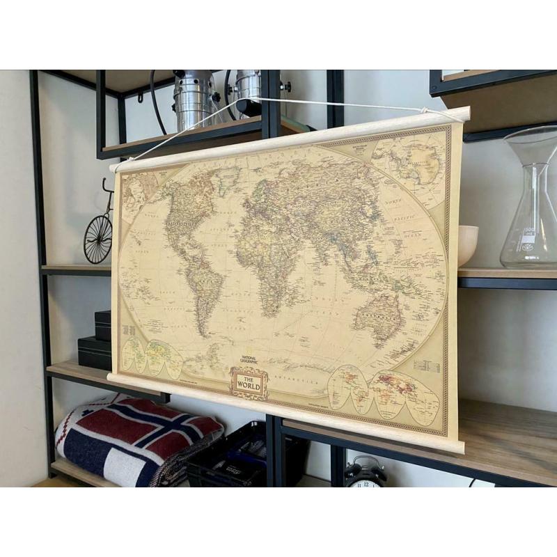 Belle carte du monde / Carte / Affiche scolaire / 80x50 cm