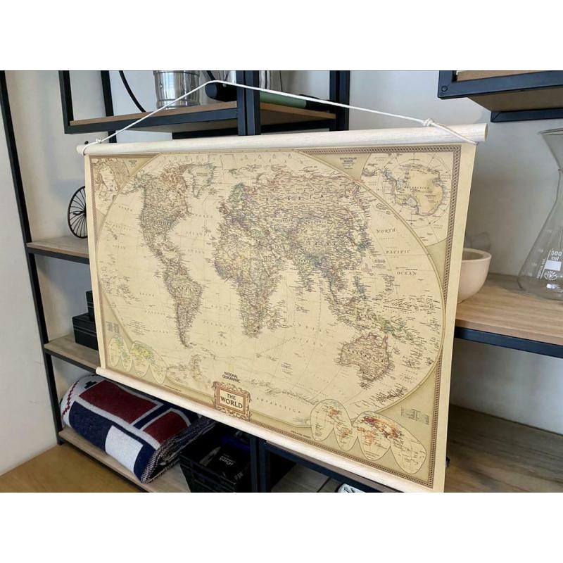 Belle carte du monde / Carte / Affiche scolaire / 80x50 cm