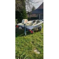 Zeilboot,motorboot+bb motor+trailer