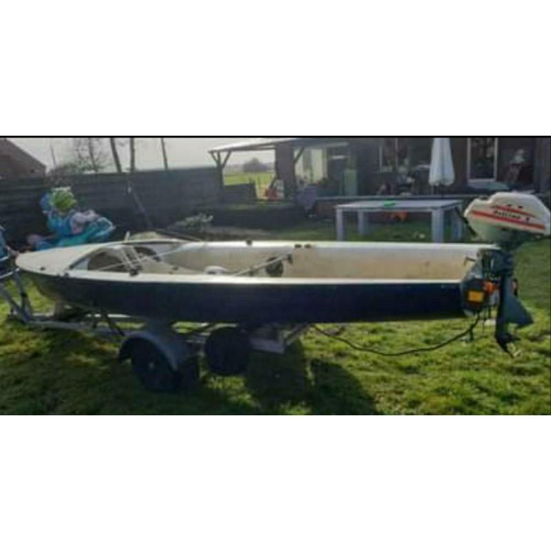Zeilboot,motorboot+bb motor+trailer