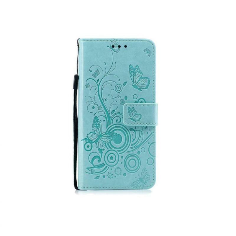 Apple Iphone 6/6S Mintgroen bookcase met vlinders/takjes