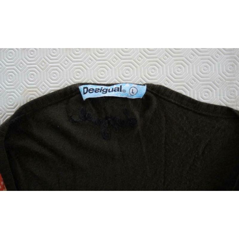 Pull kaki de marque Desigual - taille Large
