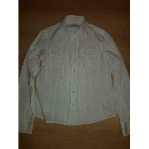 Blouse blanche avec surpiqûres - taille 40