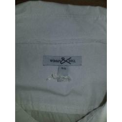 Blouse blanche avec surpiqûres - taille 40