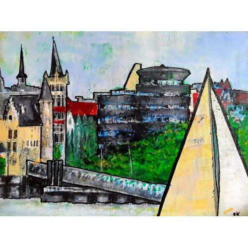 schilderij Antwerpen--Kruyze